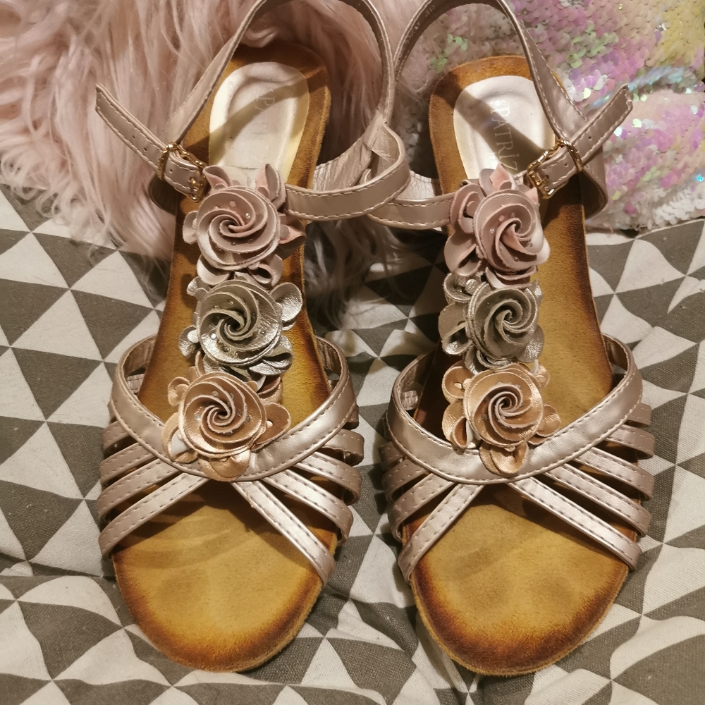 Patrizia wedge metallic dress sandal